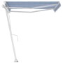 Toldo de pie automático azul y blanco 300x250 cm en Toldos | Comprar online en Foru.es