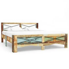 Estructura de cama de madera maciza reciclada 160x200 cm de vidaXL, Camas y somieres - Ref: Foro24-247667, Precio: 364,74 €, ...