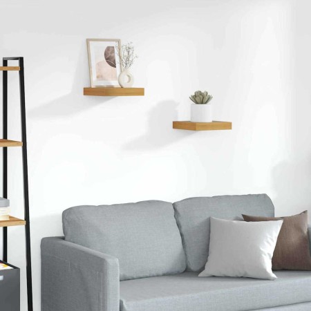 Estante de pared 2 pcs Marrón 23 x 23,5 x 4 cm en Estanterías | Comprar online en Foru.es
