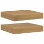 Estante de pared 2 pcs Marrón 23 x 23,5 x 4 cm en Estanterías | Comprar online en Foru.es
