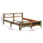 Estructura de cama de madera maciza reciclada 160x200 cm de vidaXL, Camas y somieres - Ref: Foro24-247667, Precio: 370,87 €, ...