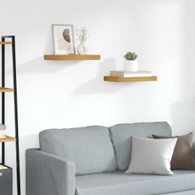 Estante de pared 2 pcs Marrón 40 x 23,5 x 4 cm en Estanterías | Comprar online en Foru.es