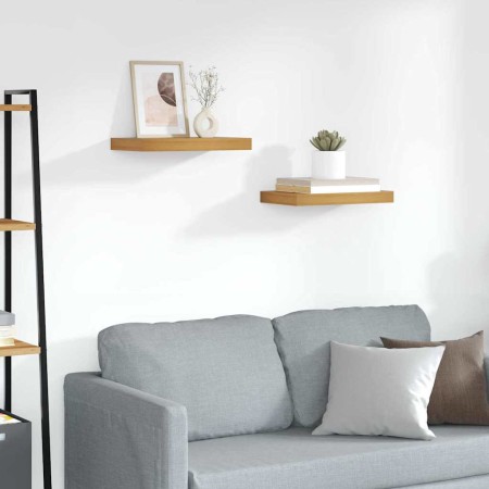 Estante de pared 2 pcs Marrón 40 x 23,5 x 4 cm en Estanterías | Comprar online en Foru.es