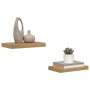 Estante de pared 2 pcs Marrón 40 x 23,5 x 4 cm en Estanterías | Comprar online en Foru.es