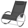 Silla mecedora de jardín de textilene negro de vidaXL, Sillas de jardín - Ref: Foro24-47781, Precio: 128,25 €, Descuento: %