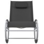 Silla mecedora de jardín de textilene negro de vidaXL, Sillas de jardín - Ref: Foro24-47781, Precio: 128,25 €, Descuento: %