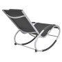 Silla mecedora de jardín de textilene negro de vidaXL, Sillas de jardín - Ref: Foro24-47781, Precio: 128,25 €, Descuento: %