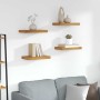 Estante de pared 4 pcs Marrón 40 x 23,5 x 4 cm en Estanterías | Comprar online en Foru.es