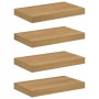 Estante de pared 4 pcs Marrón 40 x 23,5 x 4 cm en Estanterías | Comprar online en Foru.es