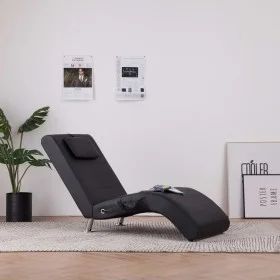 Diván de masaje con almohada de cuero sintético negro de vidaXL, Divanes - Ref: Foro24-281284, Precio: 240,39 €, Descuento: %