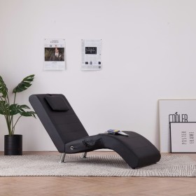 Diván de masaje con almohada de cuero sintético negro de vidaXL, Divanes - Ref: Foro24-281284, Precio: 243,80 €, Descuento: %
