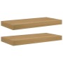 Estante de pared con almacenamiento 2 pcs Marrón 50 x 23 x 4 cm en Estanterías | Comprar online en Foru.es