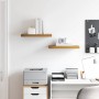 Estante de pared con almacenamiento 2 pcs Marrón 50 x 23 x 4 cm en Estanterías | Comprar online en Foru.es