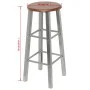 Taburetes de cocina 2 unidades de acero con asiento MDF de vidaXL, Taburetes de cocina - Ref: Foro24-60562, Precio: 65,18 €, ...