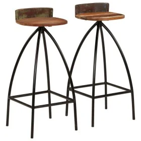Kitchen stools 2 units recycled solid wood by vidaXL, Kitchen stools - Ref: Foro24-245264, Price: 102,80 €, Discount: %