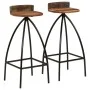 Küchenhocker 2 Einheiten recyceltes Massivholz von vidaXL, Küchenhocker - Ref: Foro24-245264, Preis: 102,80 €, Rabatt: %
