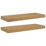 Estante de pared con almacenamiento 2 pcs Marrón 50 x 23 x 4 cm en Estanterías | Comprar online en Foru.es