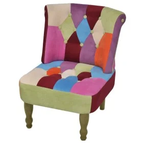Sillón de estilo francés con diseño de retales de tela de vidaXL, Sillones - Ref: Foro24-240809, Precio: 124,01 €, Descuento: %