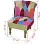 French-style armchair with a patchwork fabric design by vidaXL, Armchairs - Ref: Foro24-240809, Price: 124,01 €, Discount: %