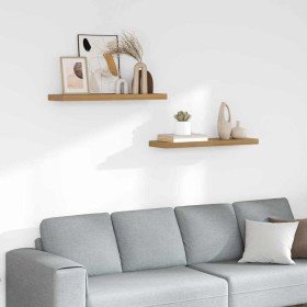 Estante de pared 2 pcs Marrón 80 x 23,5 x 4 cm en Estanterías | Comprar online en Foru.es