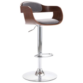 Taburete de cocina madera contrachapada y tela gris de vidaXL, Taburetes de cocina - Ref: Foro24-287407, Precio: 146,99 €, De...