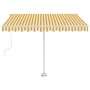 Toldo de pie automático amarillo y blanco 300x250 cm en Toldos | Comprar online en Foru.es