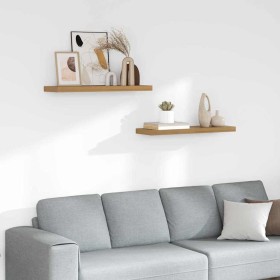 Estante de pared 2 pcs Marrón 90 x 23,5 x 4 cm en Estanterías | Comprar online en Foru.es