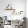 Estante de pared 2 pcs Marrón 90 x 23,5 x 4 cm en Estanterías | Comprar online en Foru.es