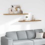 Estante de pared 2 pcs Marrón 120 x 23,5 x 4 cm en Estanterías | Comprar online en Foru.es