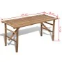 Banco de jardín plegable bambú 118 cm de vidaXL, Bancos de jardín - Ref: Foro24-41503, Precio: 71,77 €, Descuento: %