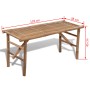 Banco de jardín plegable bambú 118 cm de vidaXL, Bancos de jardín - Ref: Foro24-41503, Precio: 75,13 €, Descuento: %