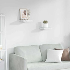 Estante de pared 2 pcs Mármol 23 x 23,5 x 4 cm en Estanterías | Comprar online en Foru.es