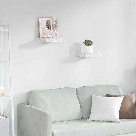 Estante de pared 2 pcs Mármol 23 x 23,5 x 4 cm en Estanterías | Comprar online en Foru.es