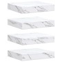 Estante de pared 4 pcs Mármol 23 x 23,5 x 4 cm en Estanterías | Comprar online en Foru.es