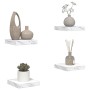 Estante de pared 4 pcs Mármol 23 x 23,5 x 4 cm en Estanterías | Comprar online en Foru.es