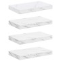 Estante de pared 4 pcs Mármol 40 x 23,5 x 4 cm en Estanterías | Comprar online en Foru.es