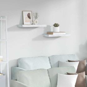 Estante de pared 2 pcs Mármol 50 x 23,5 x 4 cm en Estanterías | Comprar online en Foru.es