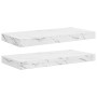 Estante de pared 2 pcs Mármol 50 x 23,5 x 4 cm en Estanterías | Comprar online en Foru.es
