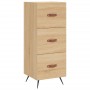 Aparador madera contrachapada color roble Sonoma 34,5x34x90 cm de vidaXL, Aparadores - Ref: Foro24-828575, Precio: 68,61 €, D...
