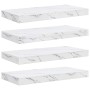 Estante de pared 4 pcs Mármol 50 x 23,5 x 4 cm en Estanterías | Comprar online en Foru.es