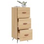 Aparador madera contrachapada color roble Sonoma 34,5x34x90 cm de vidaXL, Aparadores - Ref: Foro24-828575, Precio: 68,61 €, D...