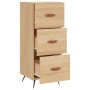 Aparador madera contrachapada color roble Sonoma 34,5x34x90 cm de vidaXL, Aparadores - Ref: Foro24-828575, Precio: 68,61 €, D...
