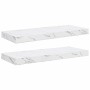 Estante de pared 2 pcs Mármol 60 x 23,5 x 4 cm en Estanterías | Comprar online en Foru.es