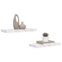 Estante de pared 2 pcs Mármol 60 x 23,5 x 4 cm en Estanterías | Comprar online en Foru.es