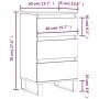 Aparador madera de ingeniería blanco 40x35x70 cm de vidaXL, Aparadores - Ref: Foro24-831100, Precio: 66,15 €, Descuento: %