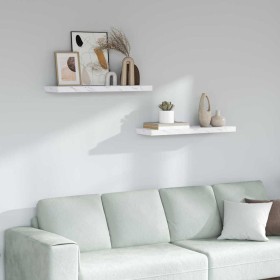 Estante de pared 2 pcs Mármol 80 x 23,5 x 4 cm en Estanterías | Comprar online en Foru.es