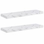Estante de pared 2 pcs Mármol 80 x 23,5 x 4 cm en Estanterías | Comprar online en Foru.es