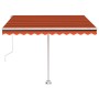 Toldo de pie automático naranja y marrón 300x250 cm en Toldos | Comprar online en Foru.es