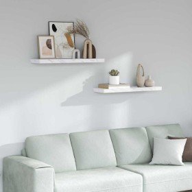 Estante de pared 2 pcs Mármol 90 x 23,5 x 4 cm en Estanterías | Comprar online en Foru.es