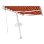 Toldo de pie automático naranja y marrón 300x250 cm en Toldos | Comprar online en Foru.es